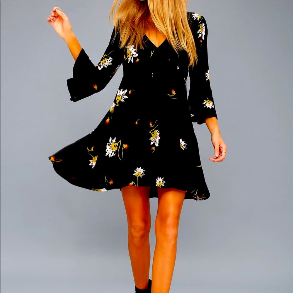 Free People Time on My Side Floral Wrap Dress